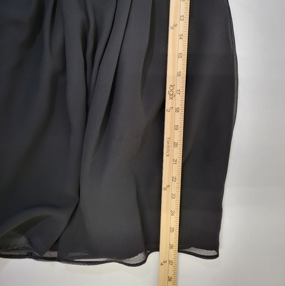 Bill Levkoff Dress Womens 8 Black Strapless Ruched Bodice Flowy Skirt - Picture 7 of 7